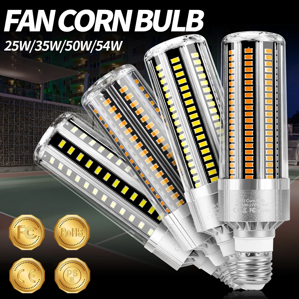 

LED E27 Light Bulb E26 Corn Lamp 220v Spotlight 25W 35W 50W LED Candle Light Bulb Indoor Lighting fan Corn Lamp 5730 Bombilla