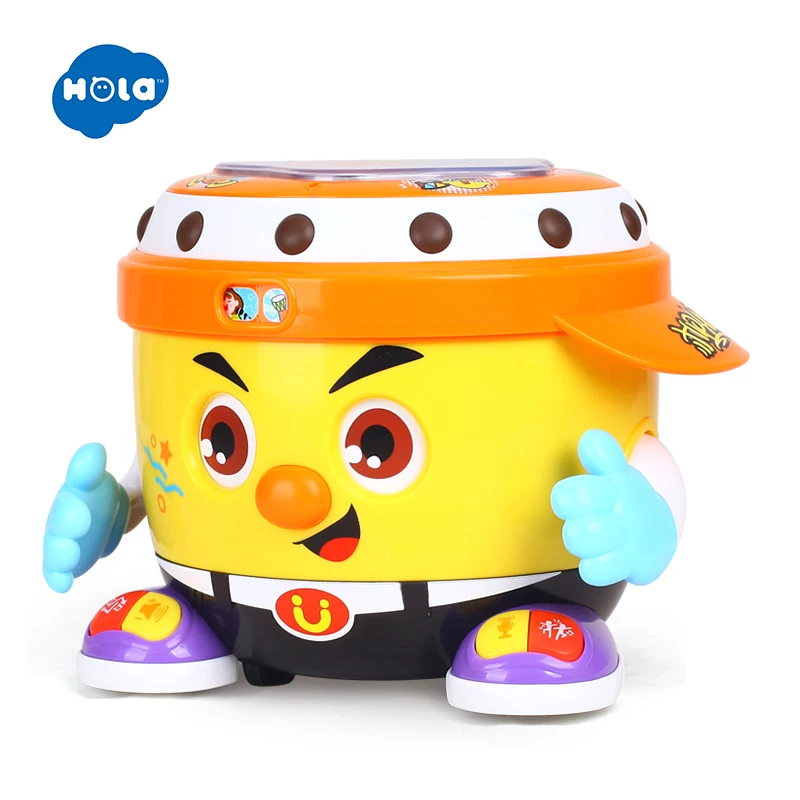 HOLA TOYS 6107 детская игрушка DJ вечерние барабанные игрушки с музыкой и светом Обучающие Развивающие игрушки для подарков