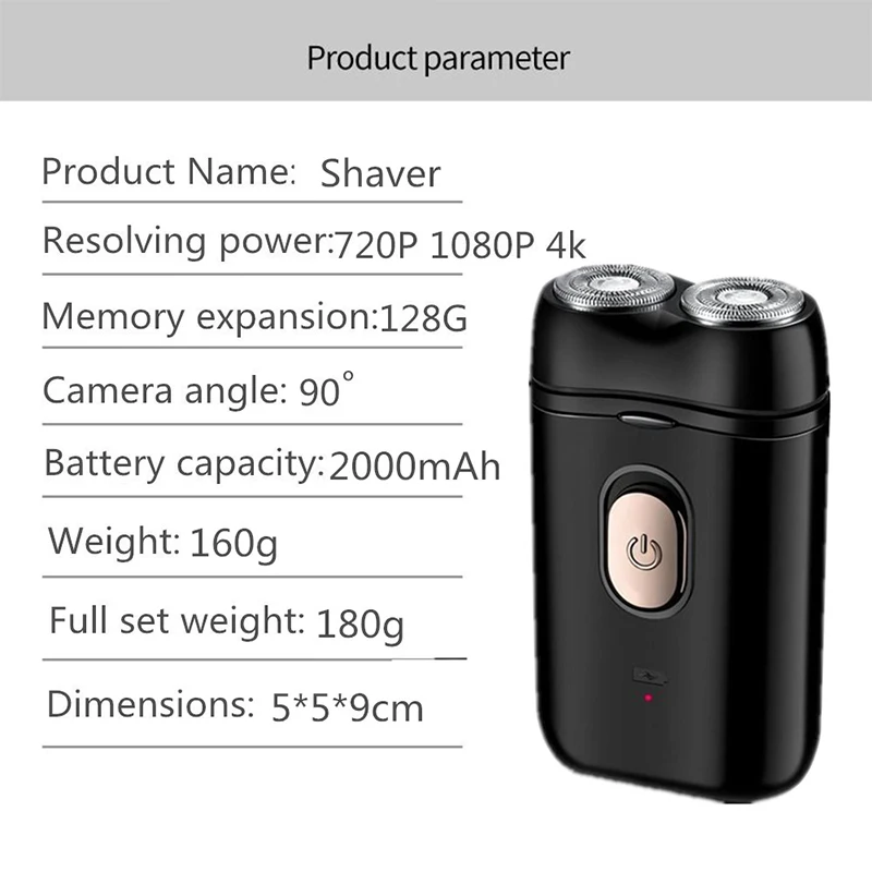 4K/1080P WiFi Camera Wireless Baby Nanny MIni Cam Home Security Surveillance Shaver Style Remote View Motion Detection | Электроника