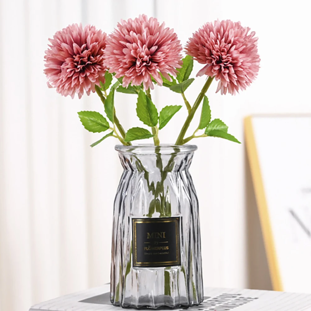 

5Pcs/Bunch Silk Artificial Flower Bouquet Plants Artificial Dandelion Flower Ball Hydrangea Fake Flowers DIY Home Widding Decor