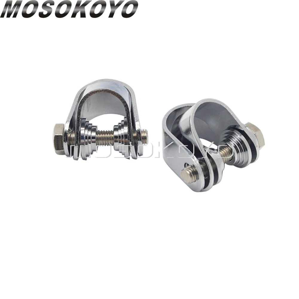 

Хромированные крепления для ног мотоцикла, крепление для Harley Crash Bar, защита двигателя, подножки Peg 1-1/8 "до 1-3/8" u-зажим