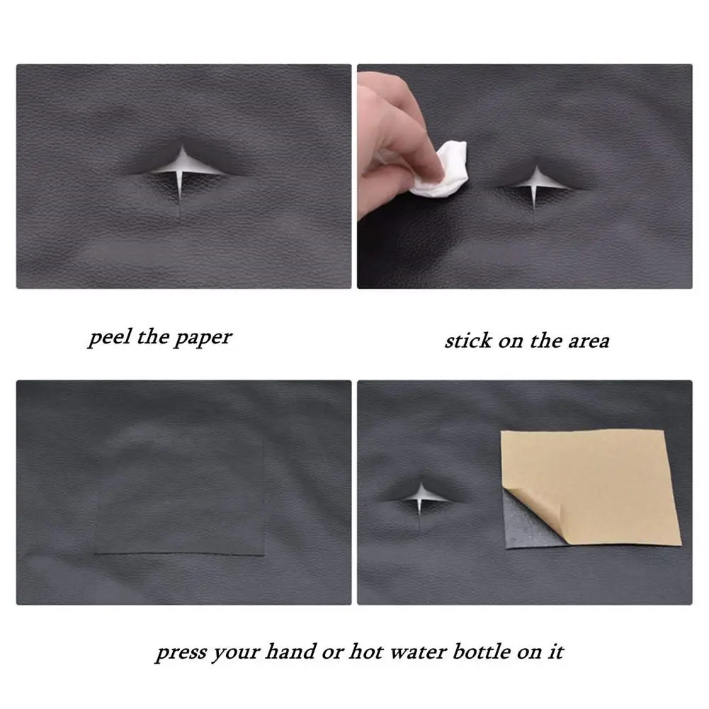 5PCS 46cmx6cm Sofa Repair Leather Self-adhesive Pu For Car Seat Chair Bed Bag Patch Dog Bite Hole Fix Renew Sticker | Дом и сад