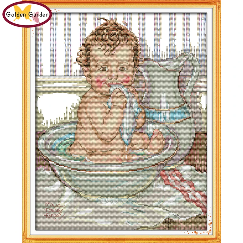Набор для вышивки GG A Shower Baby крестиком китайская схема домашнего декора|cross stitch set