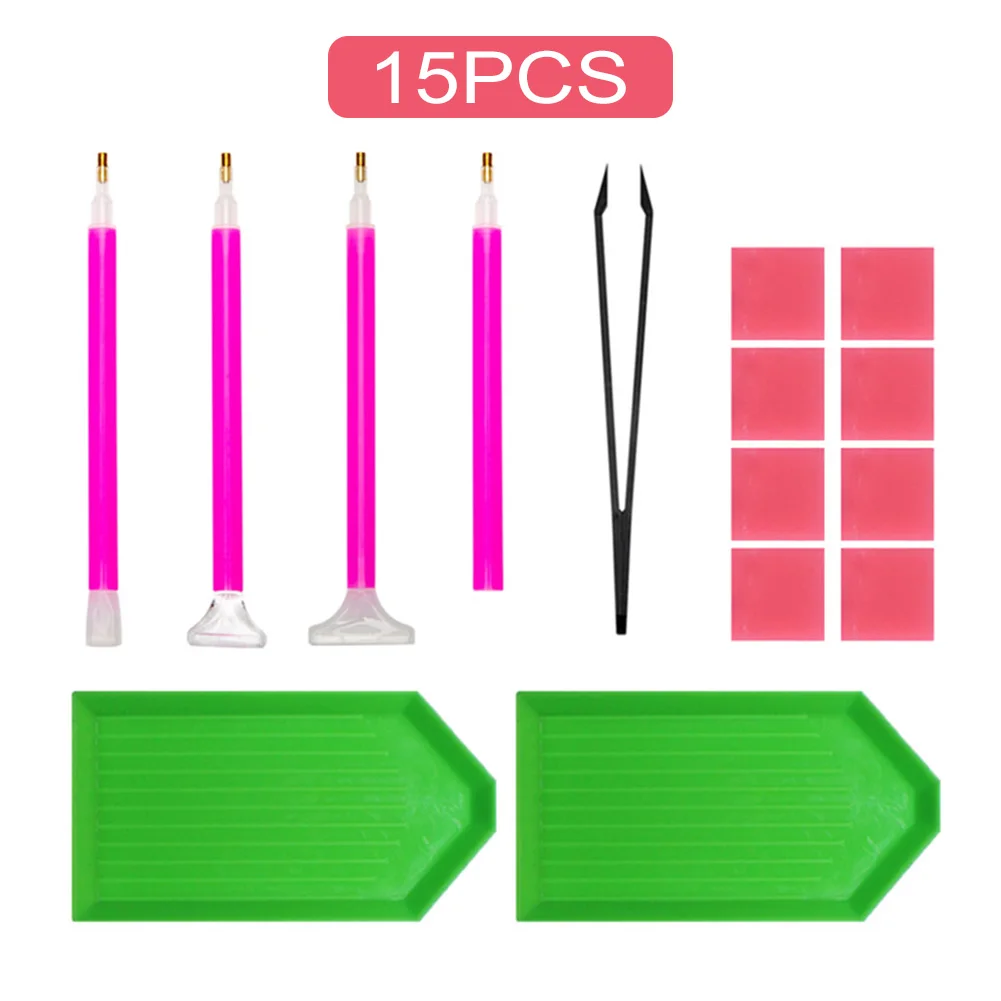 

Diamond Painting Tools 5D Diamond Painting Accessories Kits Diamond Cross Stitch Tool Sets Diamond Embroidery Box for DIY Craft