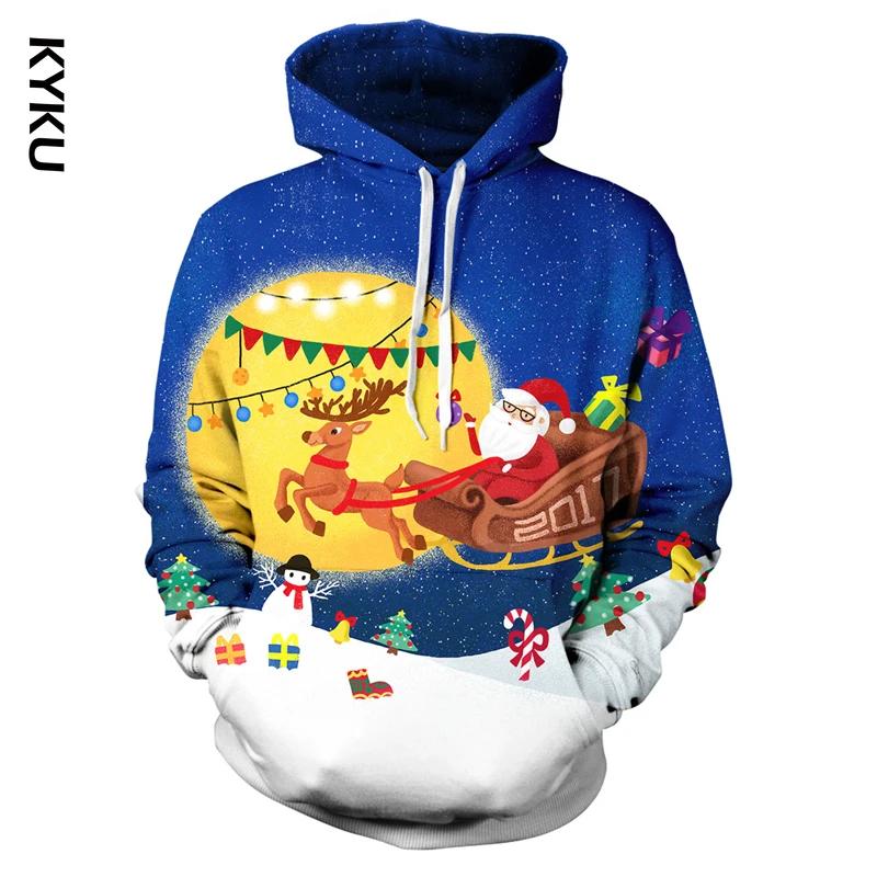 

3D Christmas Series Men's Hoodies Autumn Winter Harajuku Long Sleeve Clothes Pullover Unisex Xmas Sweatshirt Hoodies Male