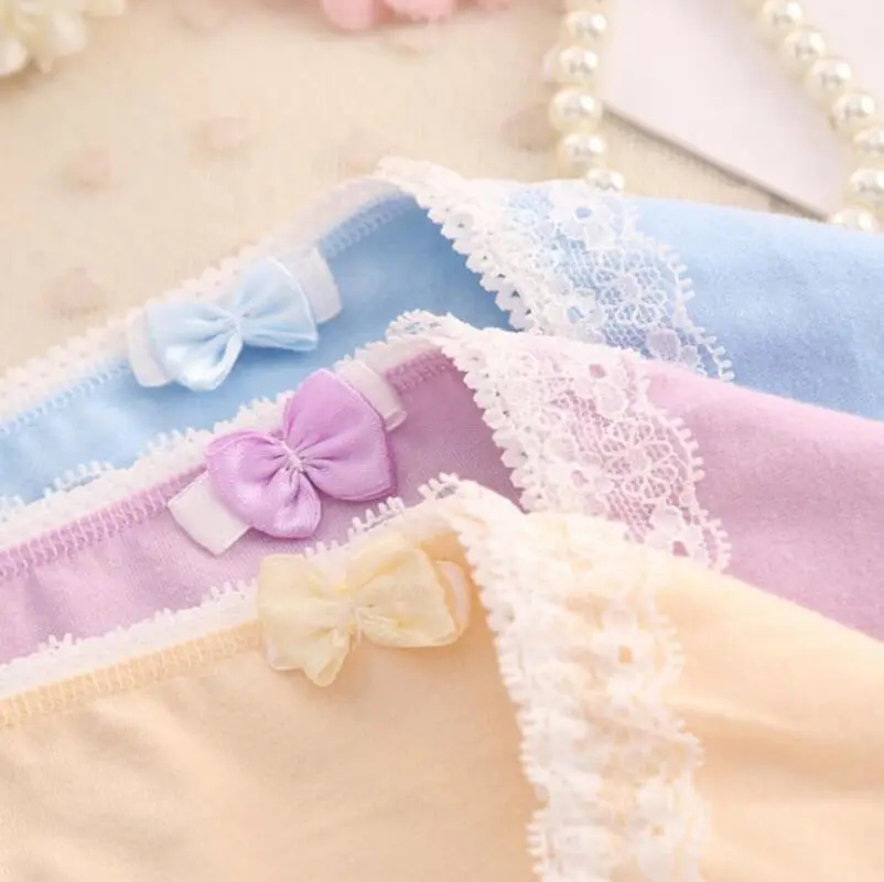 15PCS Cotton Briefs Women Underwear Panties Low Rise Lace Ladies Underpants Solid Woman Intimates Lingerie Lot Soft Female Paty