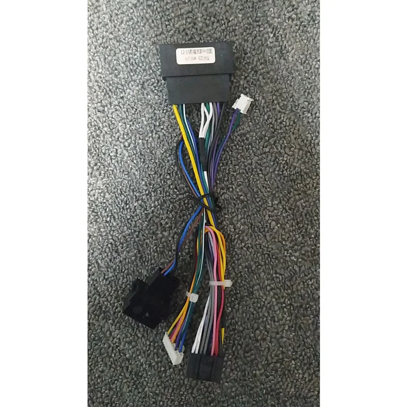 power cable 9 дюймов 2din Автомагнитола фасции Для FORD FOCUS 2012- стерео панель приборная панель установка двойной Din DVD рамка установочный комплект Fasc - Название цвета: power cable