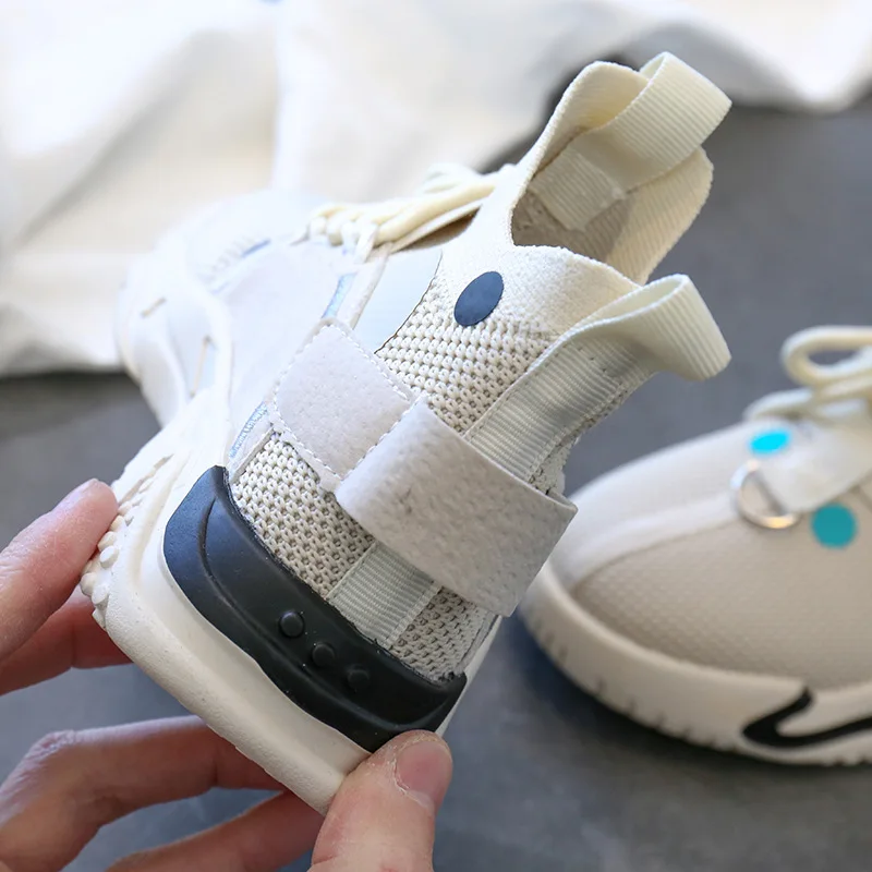 Весенние детские высокие спортивные кроссовки Детские слипоны повседневные для