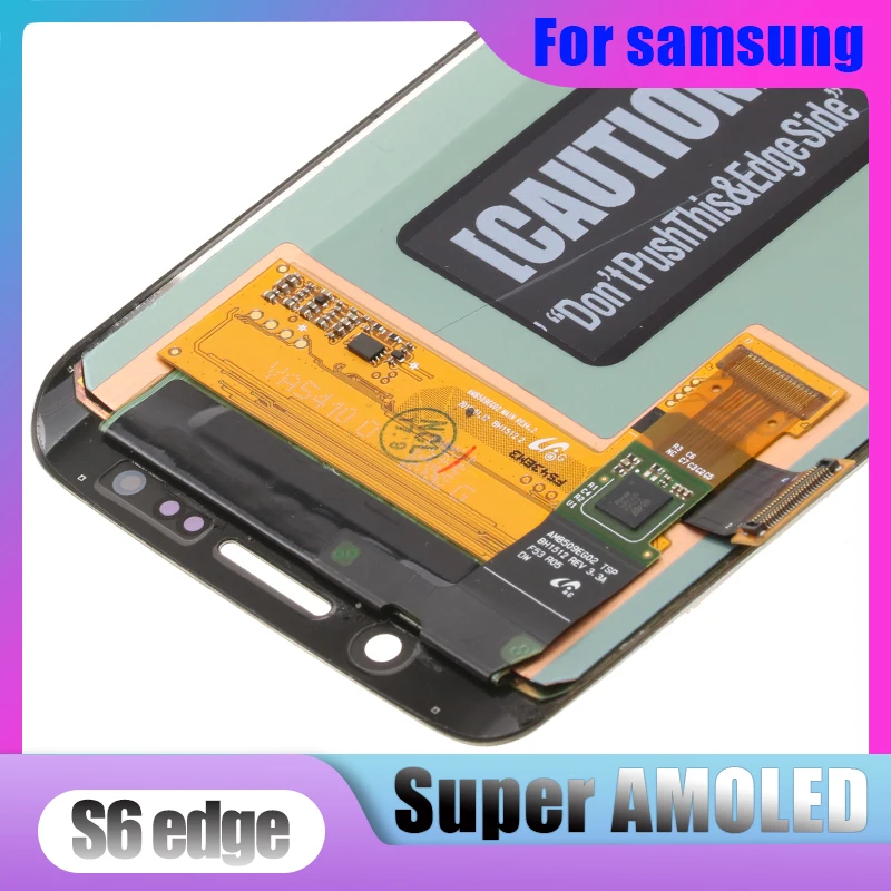 Оригинальный SUPER AMOLED ЖК экран 5 1 дюйма с рамкой для SAMSUNG Galaxy s6 edge G925 G925I G925F