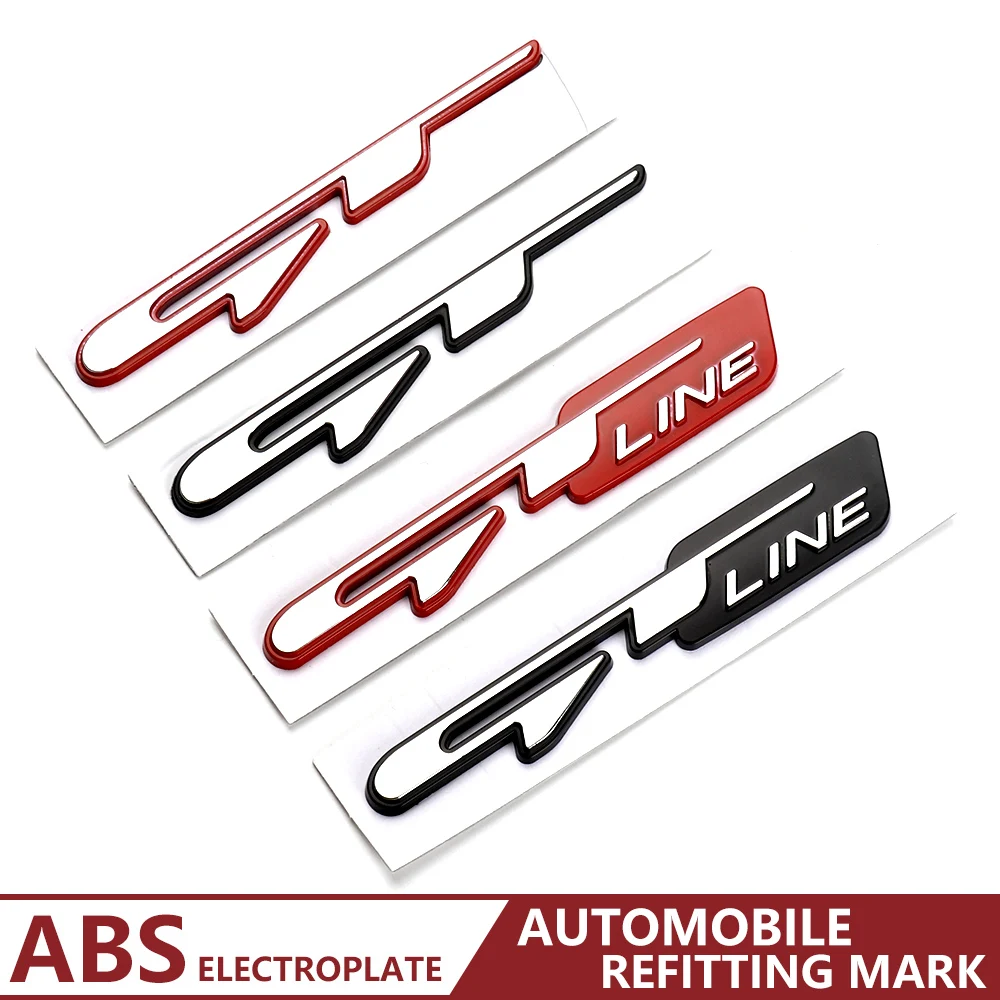 

Car Sticker GT Line Fender Trunk Emblem For Kia Forte Ceed Stinger Shuma Rio Sportage Soul Cerato Auto Accessories