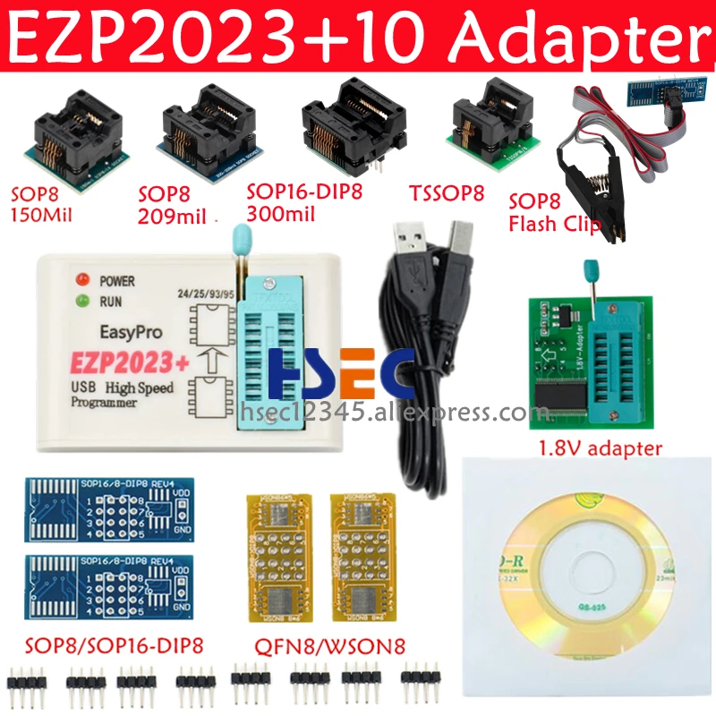 Высокоскоростной USB-программатор EZP2023 оригинальный SPI EZP 100% с поддержкой 24 25 93 95