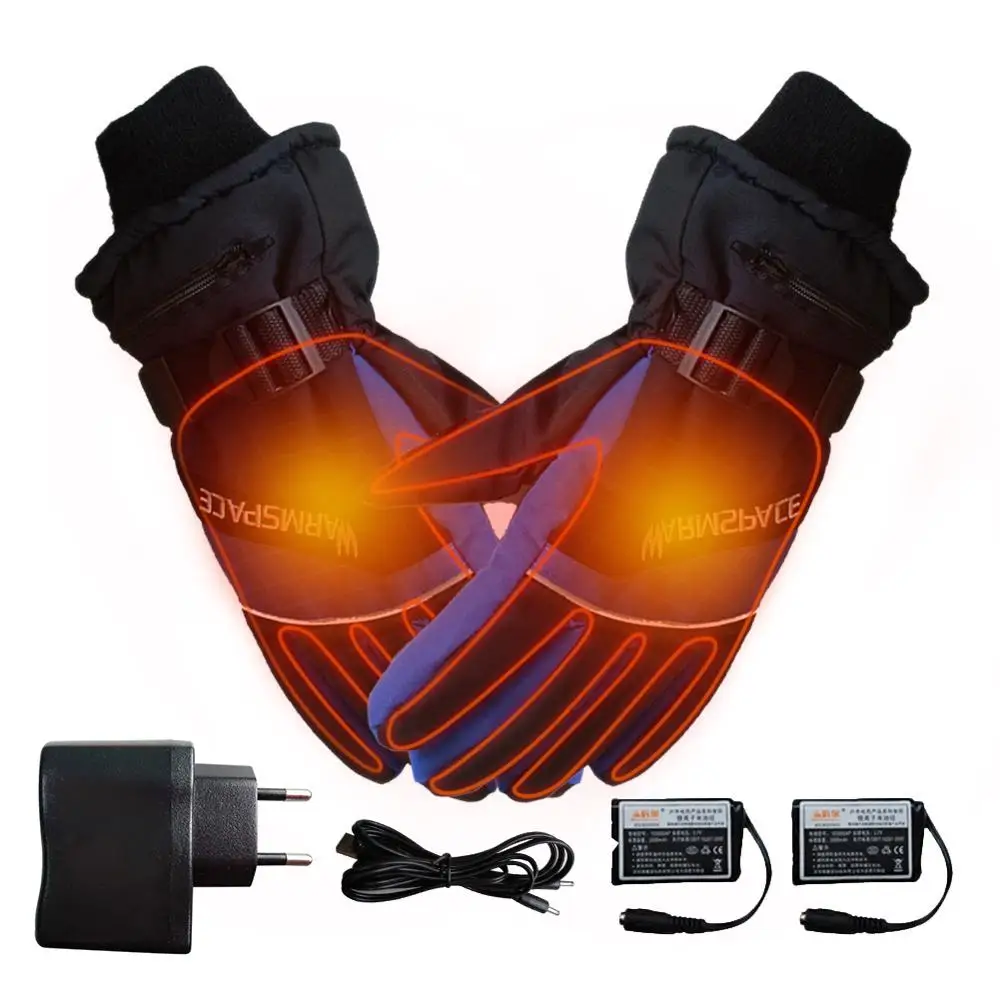 Electric Heated Gloves Hand Warmer Charging Heating Finger Safety Constant Temperature Skiing Scooter Cycling Warm Gloves