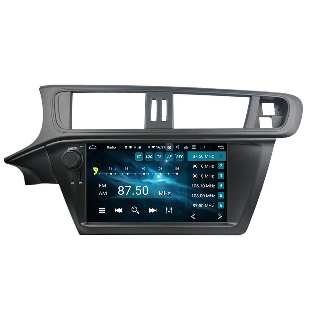 Android 9 DSP автомобильный Радио плеер gps навигация нет dvd для CITROEN C3 2005-2011 Лента