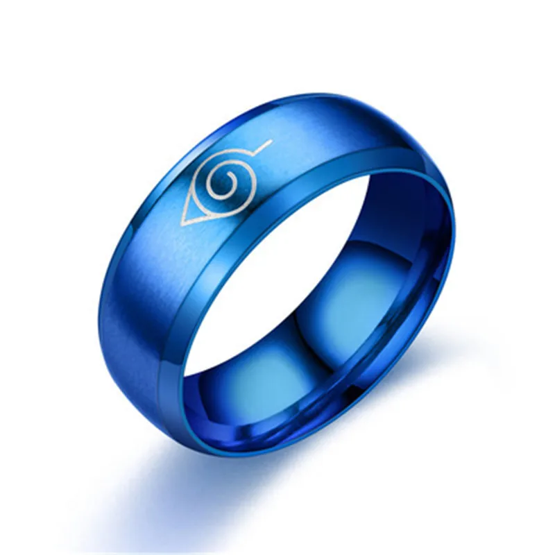 Anime Cosplay Fashion Simple Stainless Steel Ring Glossy Matte  Double Beveled Edge High Quality Unisex Couple Ring Gift J-hope