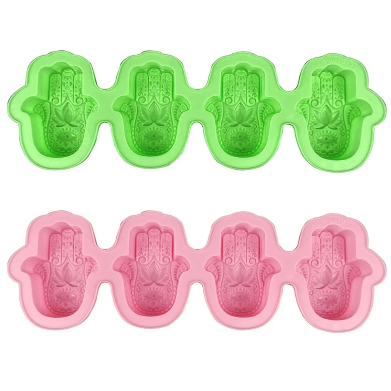 

Lotus in the Palm Soap Mold Khamsah Hamsa Hand Epoxy Resin Silicone Mold Hand of Fatima Candle Resin Casting Molds Tools