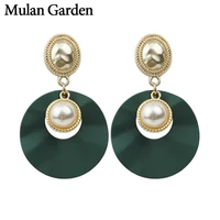 mg classic irregular circle double pearl earrings for women pearl jewelry trendy stud earring fashion jewelry women accessories