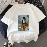 women t shirts graphic print summer short sleeve oil painting top tees for girl harajuku t shirt oversize fashion female clothes