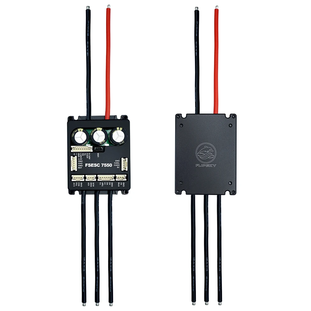 flipsky fsesc 7550 75в 50a esc основание на vesc6 с алюми