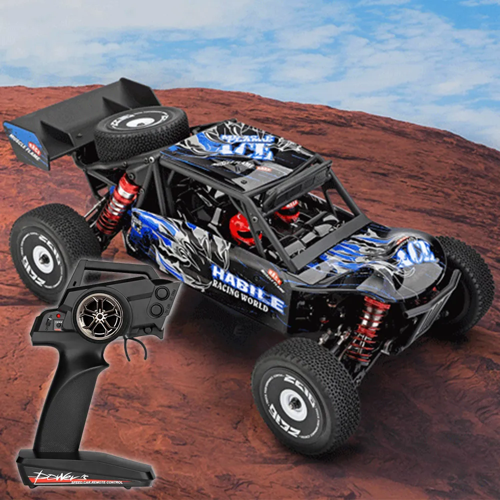 

Wltoys 124018 4WD Aluminum Alloy Chassis Zinc Alloy Gear High Speed Racing Car 60km/h 1/12 2.4GHz RC Car Off-Road Drift Car RTR