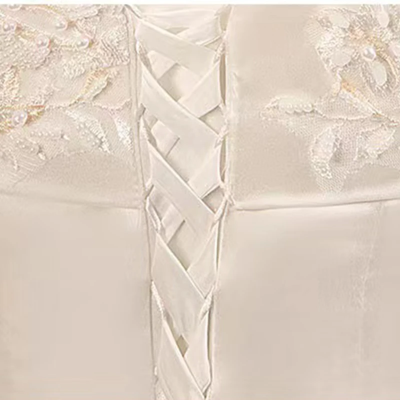 

Wedding Dresses Vintage Boat Neck Half Embroidery Off The Shoulder Backless Floor-Length Elegant White Women Bride Gown GB288