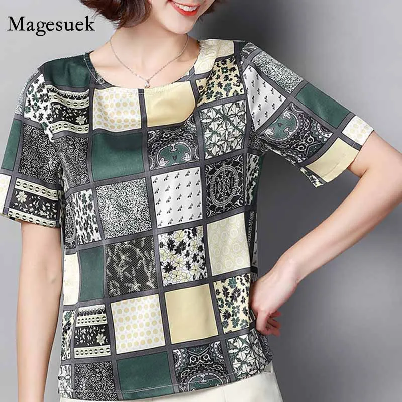 Топы размера плюс пуловер женская блузка Blusas Mujer De Moda 2020 шифоновая с принтом в