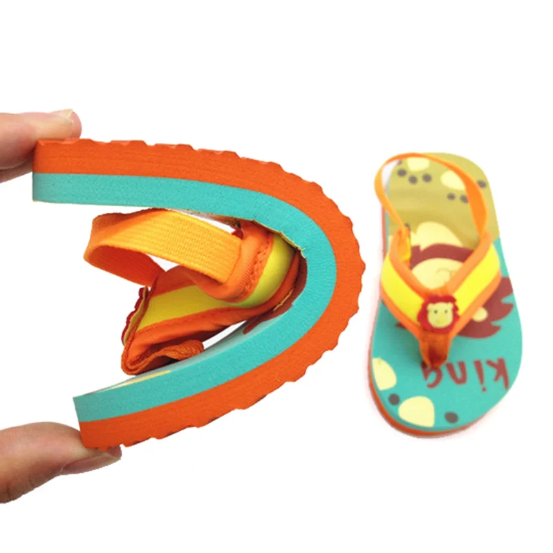Для детей ясельного возраста детские тапочки EVA мультфильм tightenss пляжная обувь