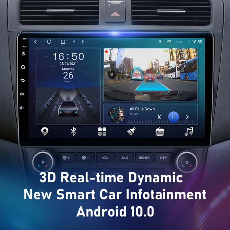 Автомагнитола JMCQ Android 10 для Honda Accord 7 2003 2008 мультимедийный плеер с GPS навигацией 2 Din