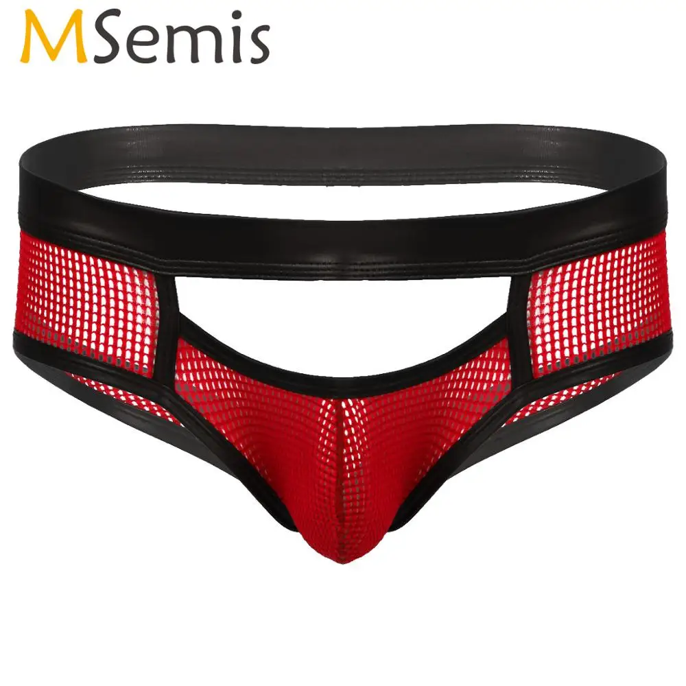 Мужское нижнее белье MSemis с открытыми ягодицами мужские сетчатые стринги низкой