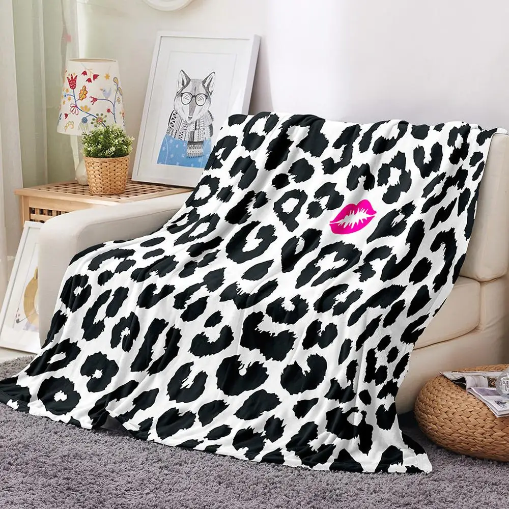 ONGLYP теплое мягкое плюшевое одеяло с принтом &quotпоцелуй&quot плед для дивана кровати