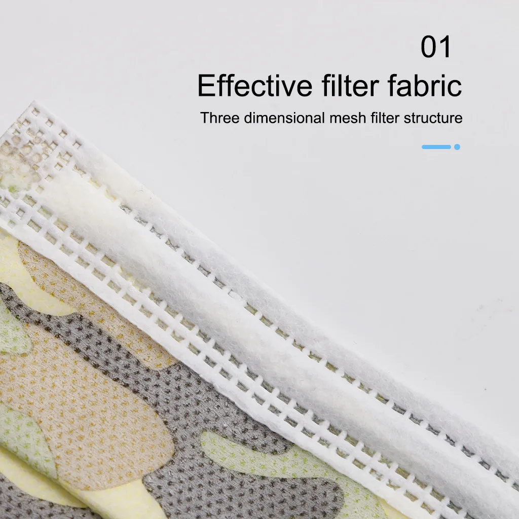 Маска детская Одноразовая 3 слоя из нетканого материала для защиты от бактерий