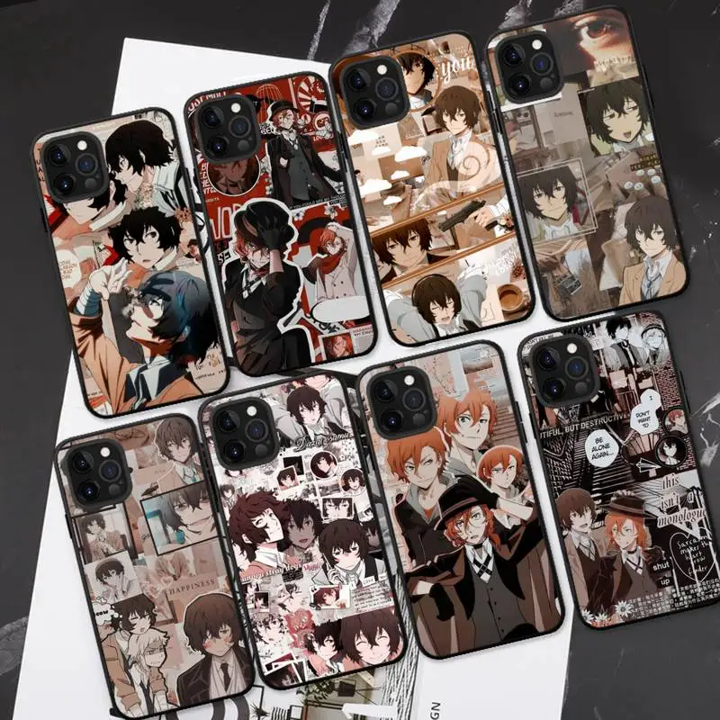 

Bungo Stray Dogs Phone Case For iPhone 13 11 8 7 6 6S Plus X XS MAX 5 5S SE 2020 XR 11 pro DIY Funda