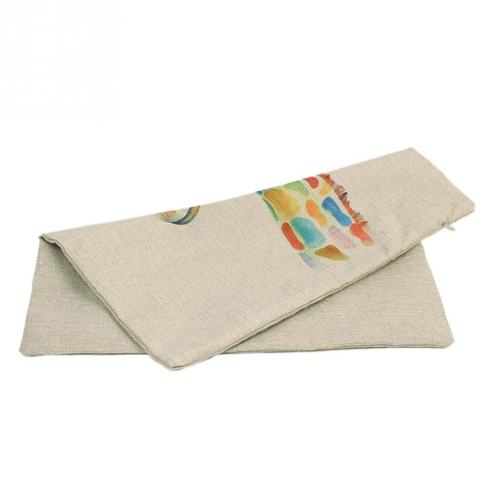 Хлопковые льняные наволочки для подушек с 3D рисунком головы жирафа