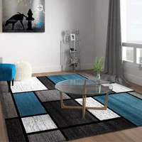 LOYAlgogo  Nordic Carpets For Living Room Blue Geometric Pattern Large Rugs Modern Home Decor Sofa Bedside Floor Mat Rugs