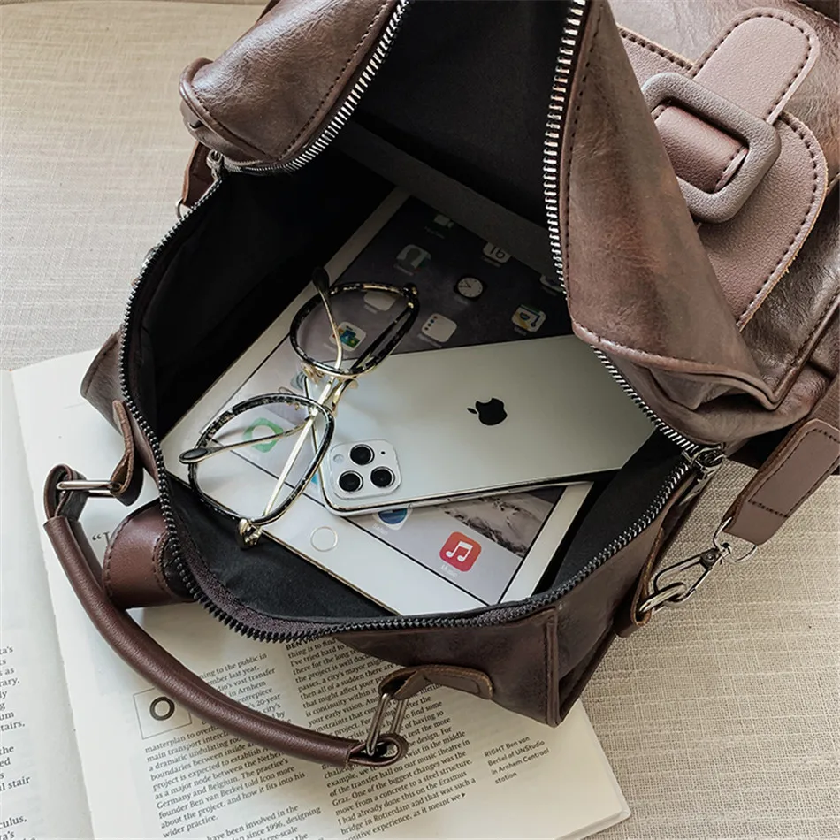 Вместительный женский рюкзак из искусственной кожи модные ранцы для школы и