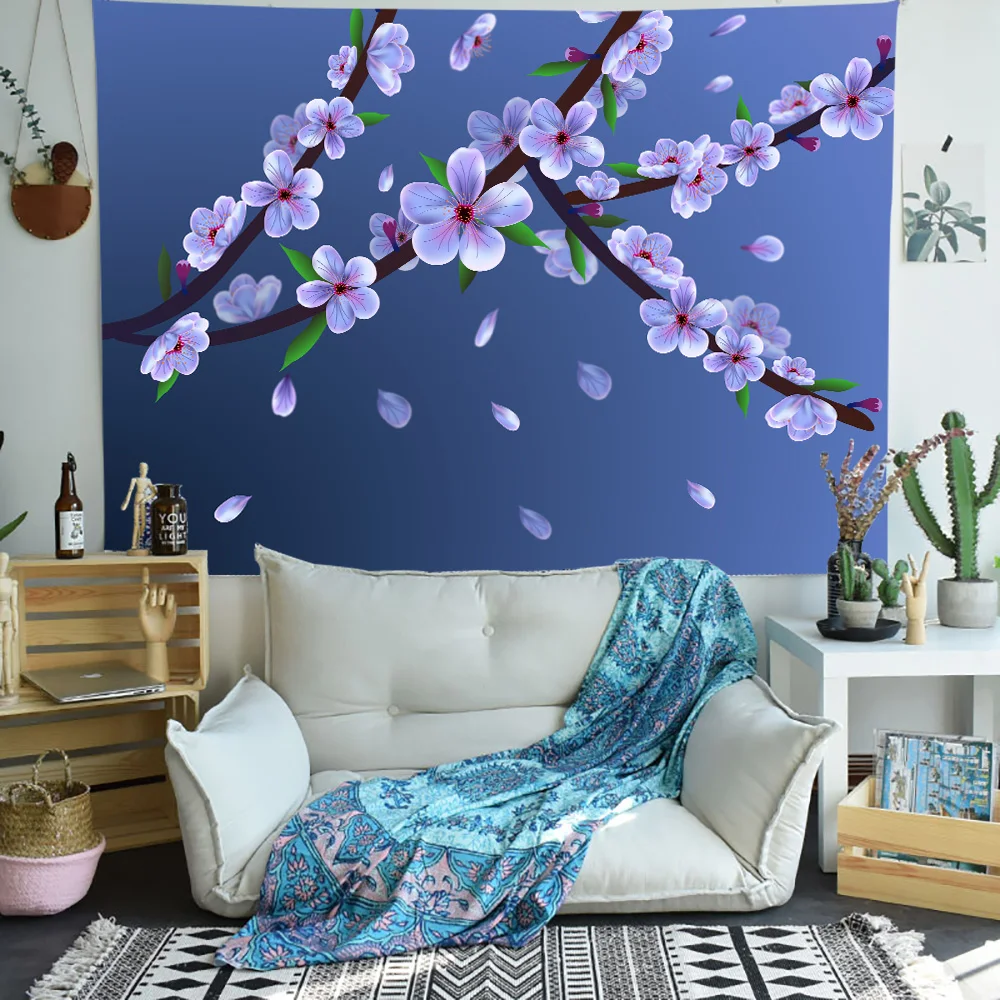 Simсант Цветок персика гобелен японский фольклорный тематический искусство