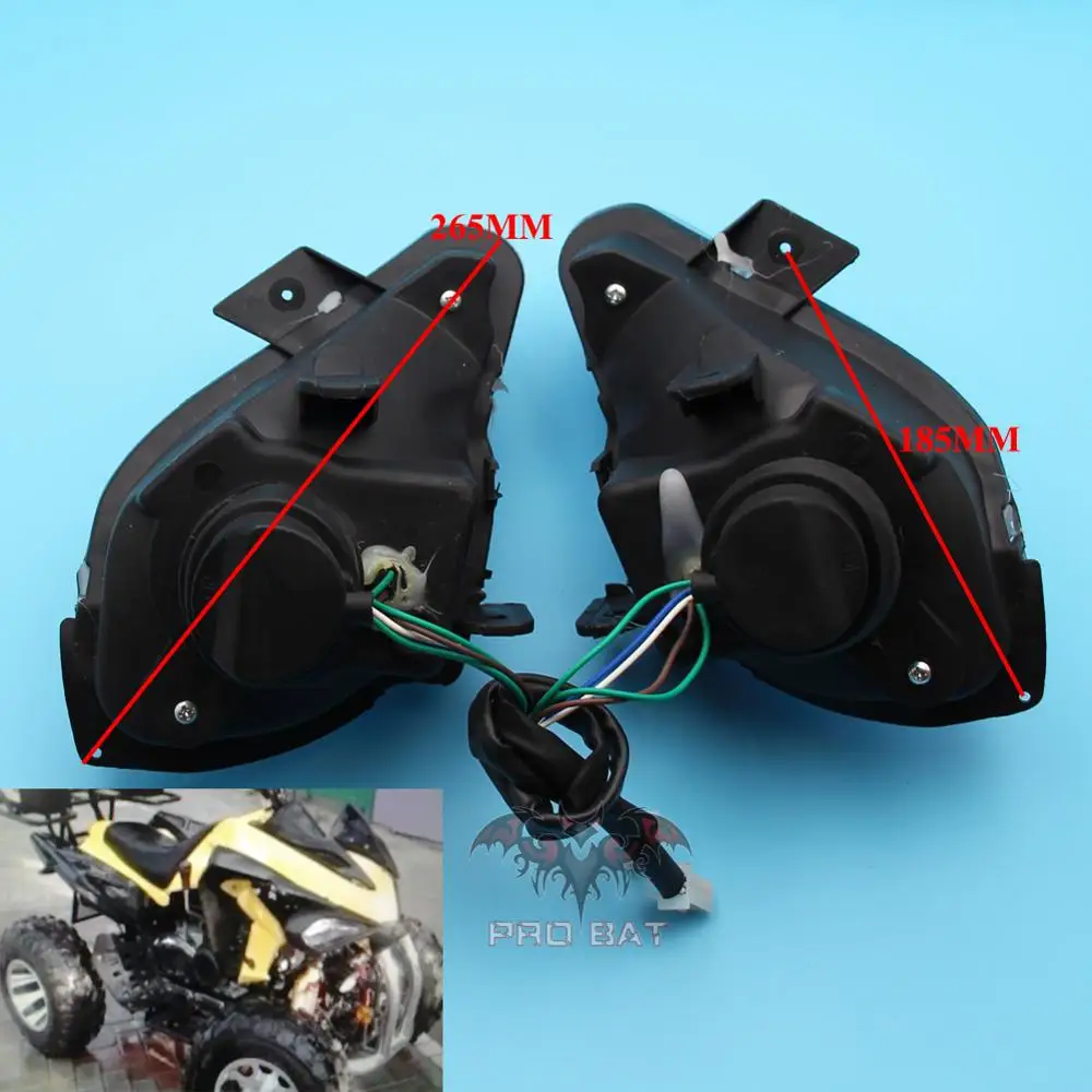 Передняя фара светильник для 150cc 200cc 250cc 300cc 4 провода ATV QUAD головной светильник| |