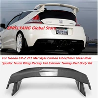 for honda cr z zf1 mu style carbon fiberfiber glass rear spoiler trunk wing racing tail exterior tuning part body kit