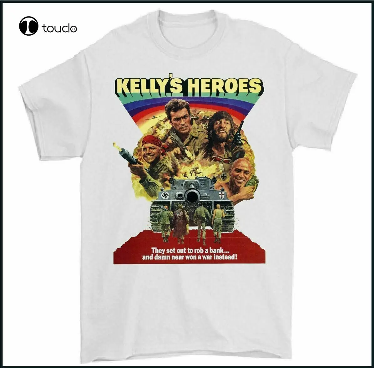 

Kelly'S Hero'S T-Shirt, World War Ii Movie Clint Eastwood Poster Mens Tee Top