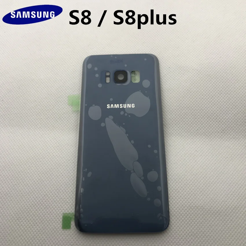 Оригинальное заднее стекло samsung S8 G950 G950F/S8+ G955 G955F S8 Plus корпус крышка батареи задняя крышка чехол с наклейкой