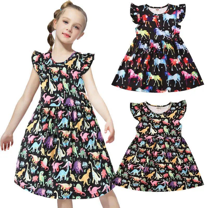 

Imcute Baby Spring Autumn Fashion Toddler Kid Baby Girl Unicorn Princess Party Pageant Tutu Dress Sundress Clothes