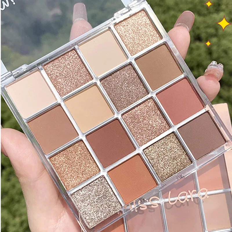 16 цветов Перламутровые блестящие мерцающие тени для век Палитра водостойкий