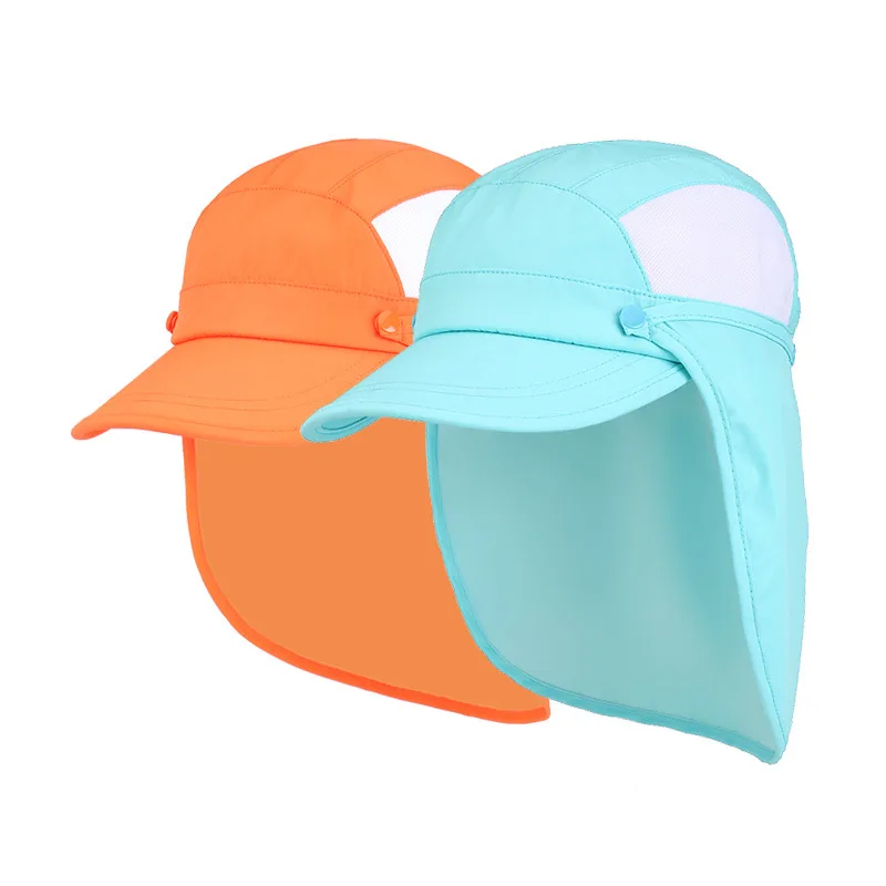 

Boys Girls Kids UPF 50+ Sun Protection Hat with Neck Flap Quick Dry Detachable Mesh Baseball Summer Sun Visor Hat
