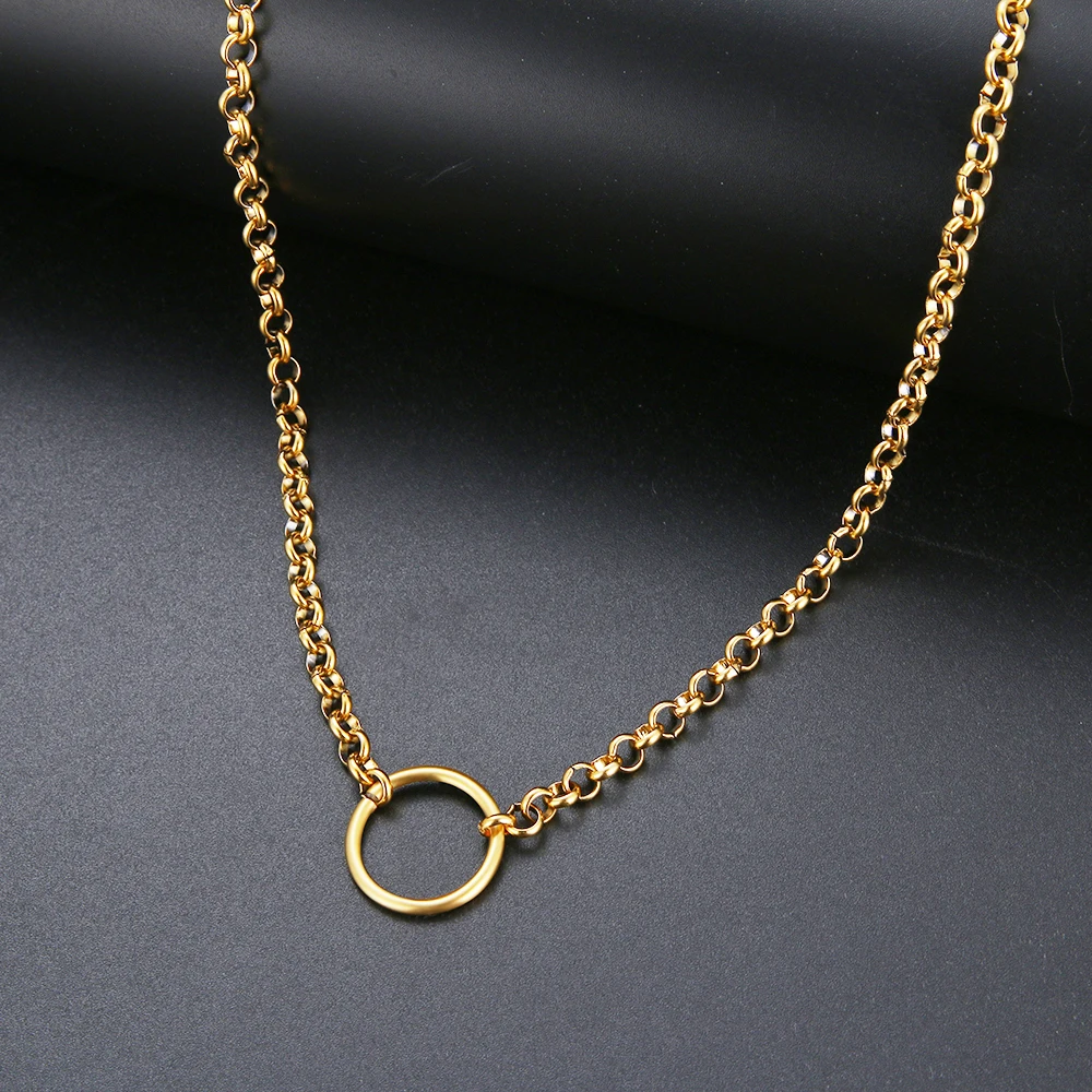 DOTIFI для женщин и мужчин многослойная цепочка из нержавеющей стали висячий замок