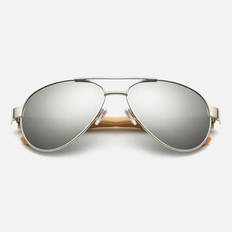 2019 модные деревянные солнцезащитные очки пилота Мужские Женские бамбуковые