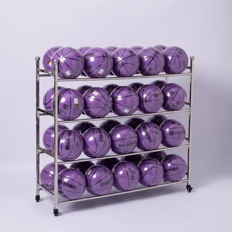 

Metal Ball Storage Rack for Basketball Volleyball Football Assembly Basketball Display Rack Stand Ball Storage Shelf Holder