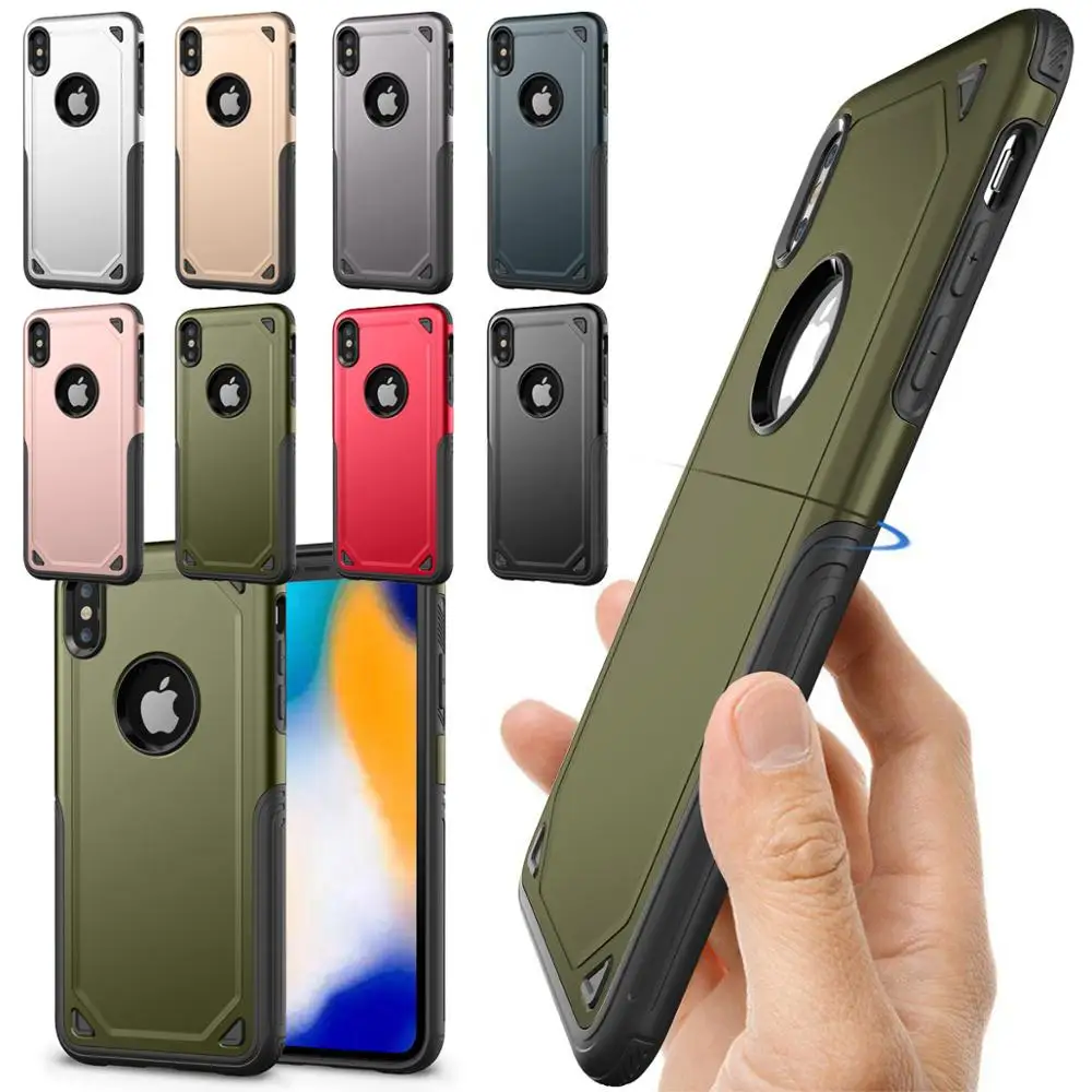 Роскошный противоударный чехол для телефона iPhone X XR XS Max гибридный жесткий