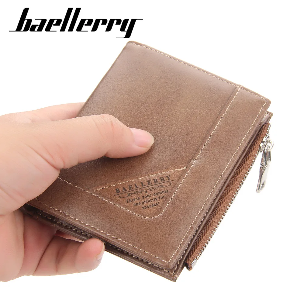 2021 High Quality Men's Wallet Fashion PU Leather Vertical Zipper Coin Purse Large Capacity Buckle Male Solid Color Card Holder | Багаж и