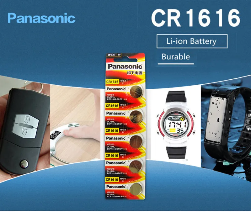 Кнопочные батарейки CR1616 Panasonic 100% оригинальные Литиевые Батарейки cr 1616 3 В DL1616 ECR1616