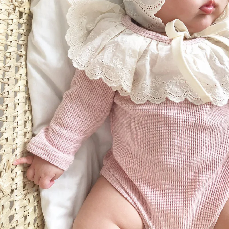

Newborn Baby Romper Sweaters Autumn Knitted Baby Romper Ruffle Collar Infant Baby Costumes Girl Romper Toddler Jumpsuits Cotton