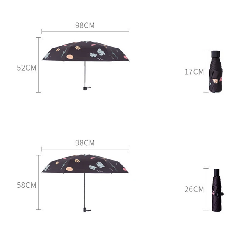 Женский зонт двойного назначения на солнечной батарее Солнцезащитный Зонт с